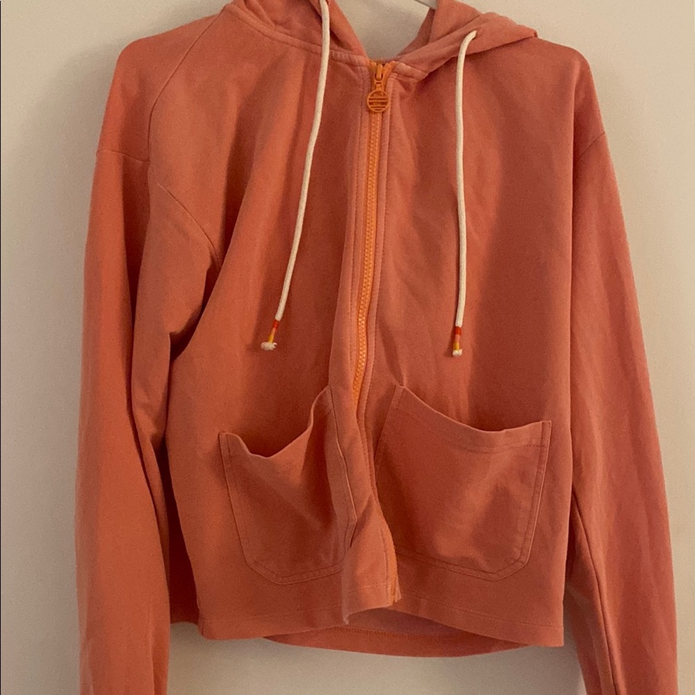 Marine Layer Orange Zip-Up Hoodie